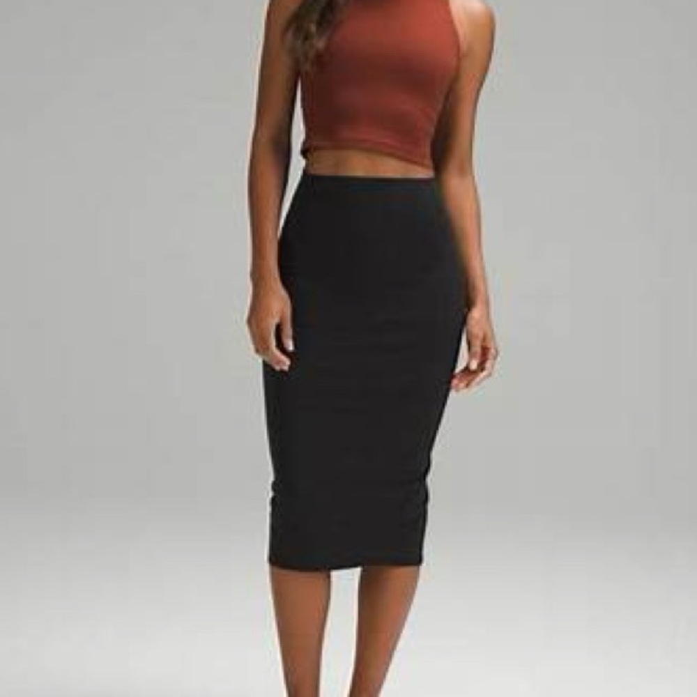 New Lululemon Black Nulu Lim Fit High Rise Skirt 6 NWT